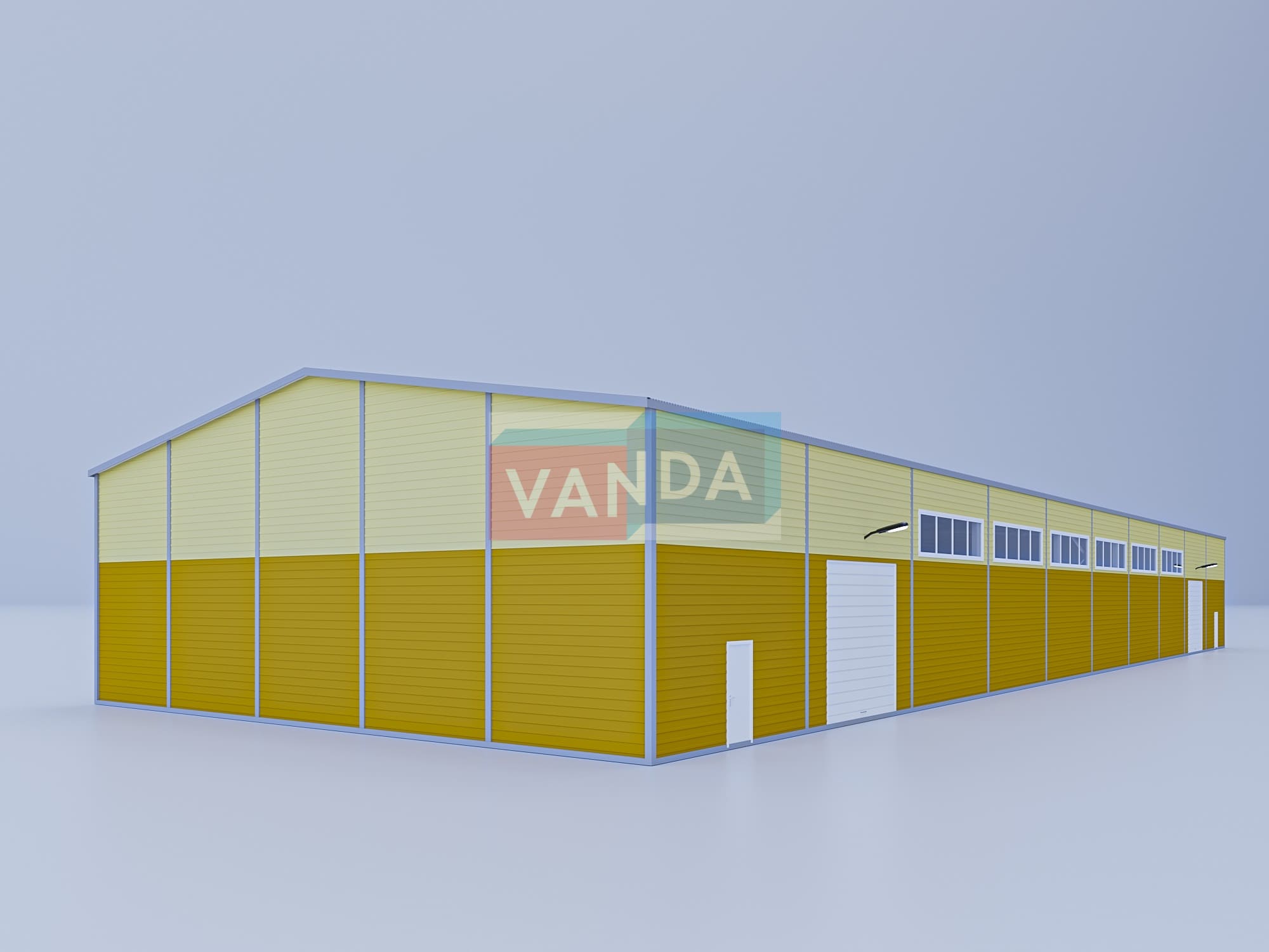 Ангар из сэндвич панелей 60х20